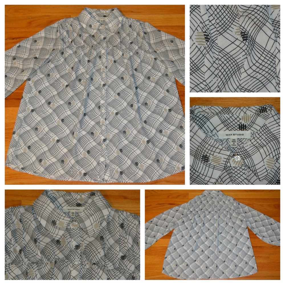 Women’s Max Studio Button Down Blouse, Size Xs - image 1